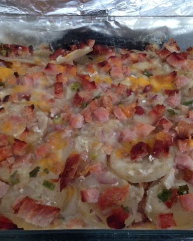 Рецепт картофельной запеканки слоями