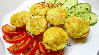 Рецепт Мини-запеканок из куриного филе с творогом