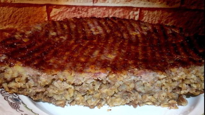 Рецепт овсяно-банановой запеканка