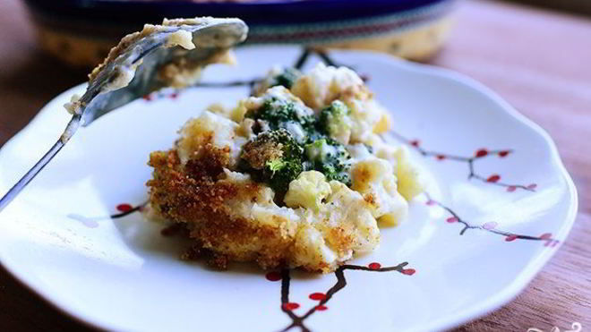 Рецепт запеканки из брокколи и цветной капусты