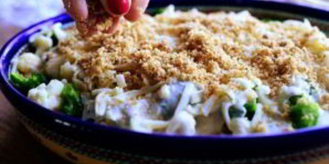 Рецепт запеканки из брокколи и цветной капусты
