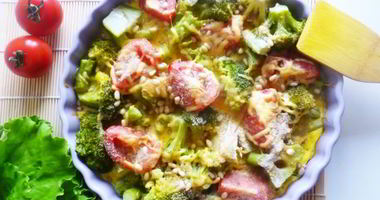 Рецепт Запеканки из брокколи с кедровыми орехами