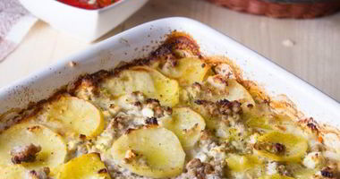 Рецепт Запеканки из кабачков и картофеля с фаршем