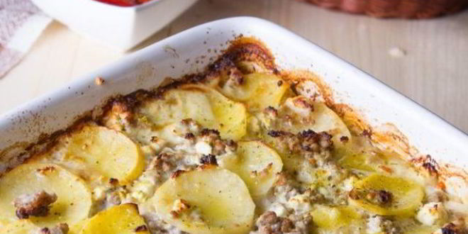 Рецепт Запеканки из кабачков и картофеля с фаршем