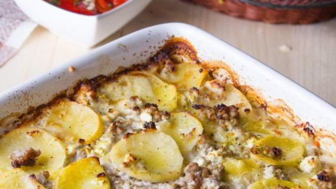Рецепт запеканки из кабачков и картофеля с фаршем