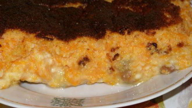 Рецепт запеканки из тыквы на манной каше