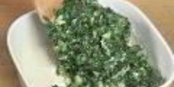 Рецепт запеканки из зелени в сливочном соусе