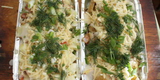 Рецепт запеканки картофельной с грушей и беконом