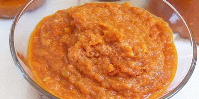 Рецепт Аджики из кабачков с томатной пастой на зиму
