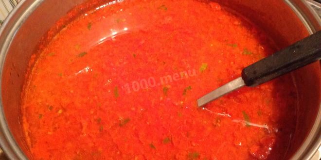 Рецепт аджики из помидор с болгарским перцем на зиму