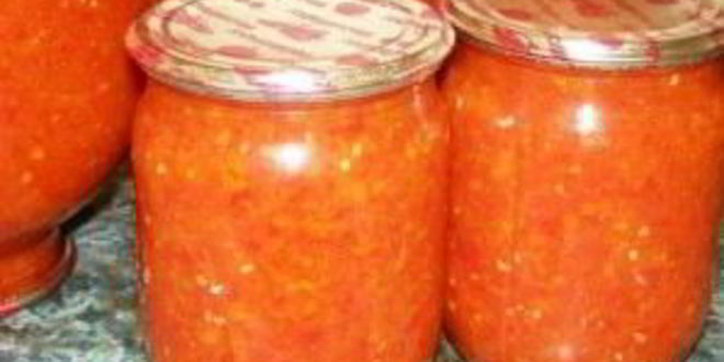 Рецепт аджики из помидоров, яблок и перца