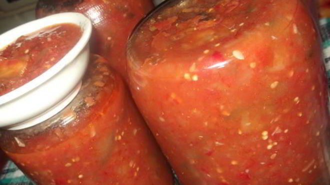 Рецепт баклажана в аджике на зиму