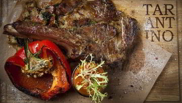 Рецепт Седьмого ребра молочного теленка с печеными овощами и домашней аджикой