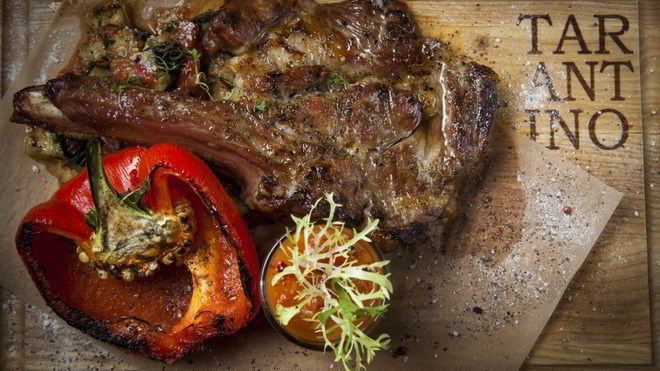 Рецепт седьмого ребра молочного теленка с печеными овощами и домашней аджикой