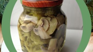 Рецепт Брокколи с грибами на зиму