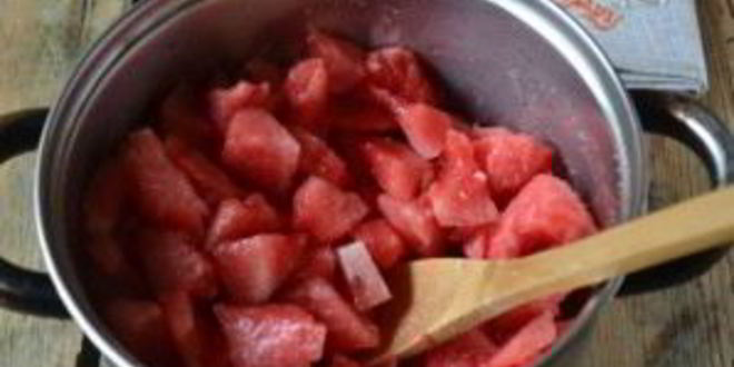 Рецепт джема из арбузной мякоти