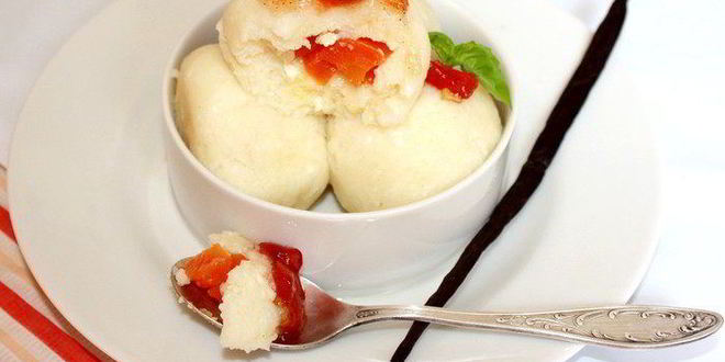 Рецепт рисовых кнедликов с томатным джемом