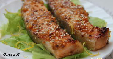 Рецепт Семги в апельсиново-лимонном джеме