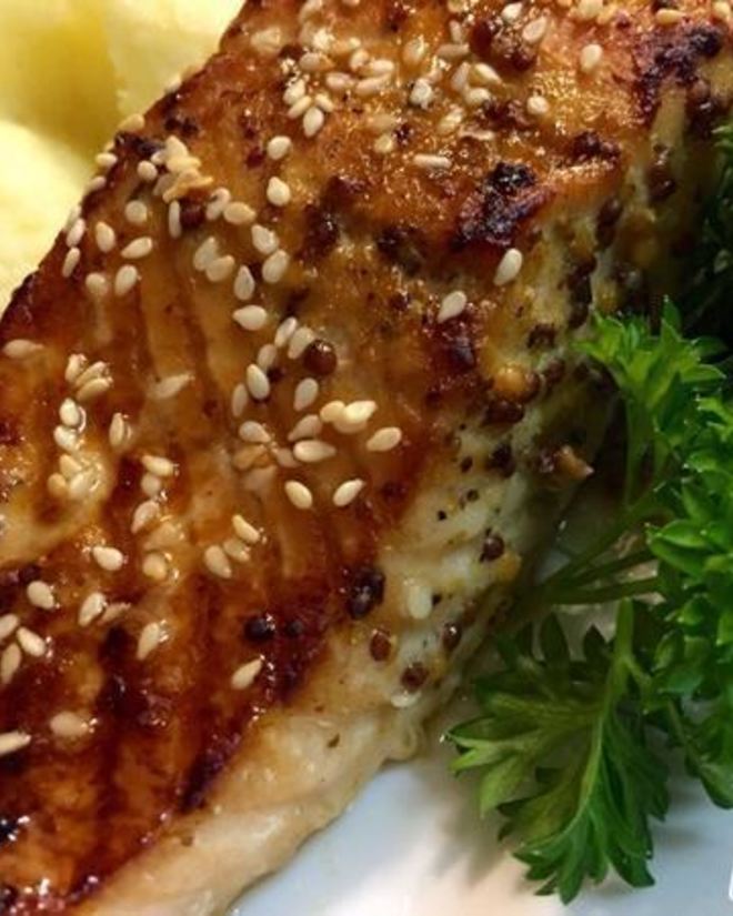 Рецепт семги в апельсиново-лимонном джеме