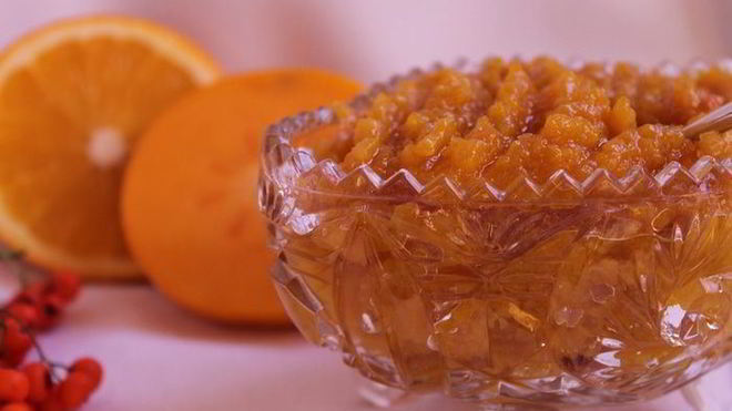 Рецепт тыквенного джема с хурмой и апельсином