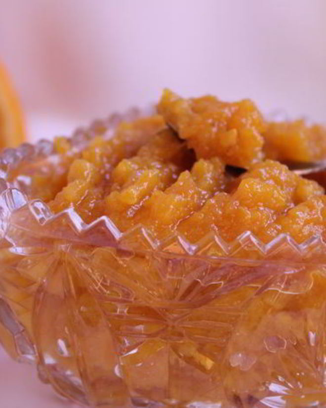 Рецепт тыквенного джема с хурмой и апельсином