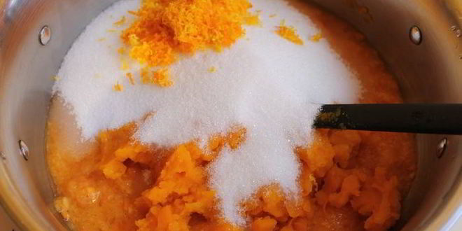 Рецепт тыквенного джема с хурмой и апельсином