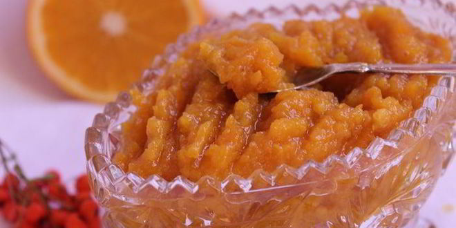 Рецепт тыквенного джема с хурмой и апельсином