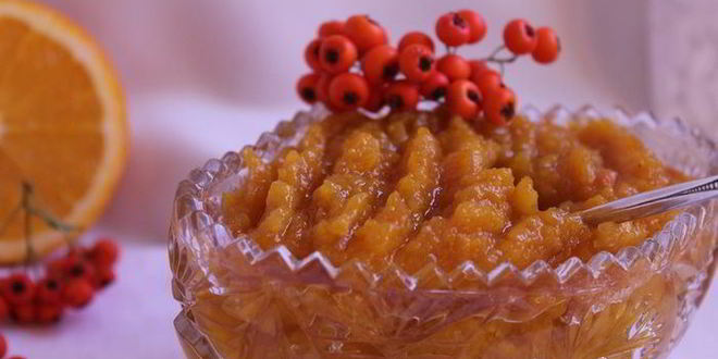 Рецепт тыквенного джема с хурмой и апельсином