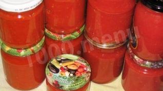 Рецепт Кабачков на зиму с помидорами и чесноком