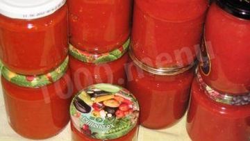 Рецепт Кабачков на зиму с помидорами и чесноком