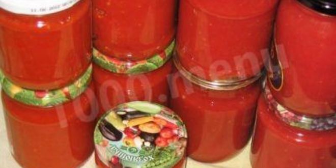 Рецепт Кабачков на зиму с помидорами и чесноком