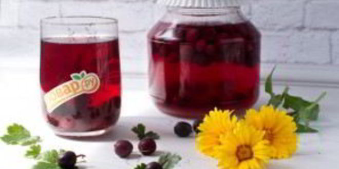 Рецепт компота из красного крыжовника