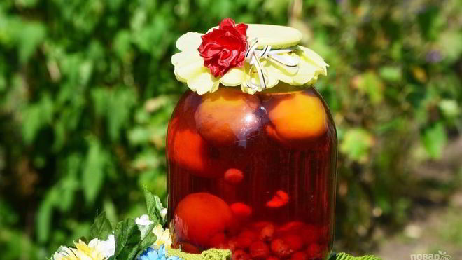 Рецепт компота из вишни и малины