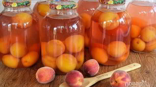Рецепт Персикового компота на зиму