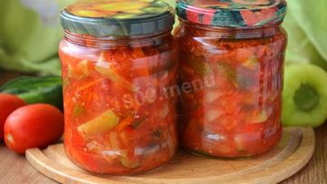 Рецепт Лечо помидоры огурцы