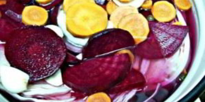 Рецепт капусты маринованной с чесноком и свеклой