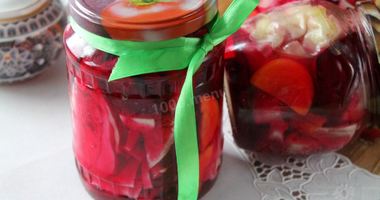 Рецепт Маринованной капусты со свеклой на зиму