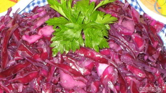 Рецепт маринованной красной капусты