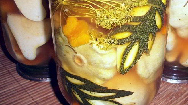 Рецепт патиссонов, маринованных быстро