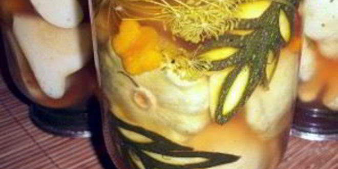 Рецепт патиссонов, маринованных быстро