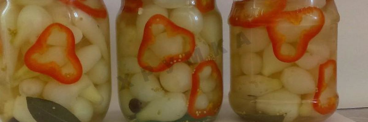 Рецепт Стерилизованного маринованного мелкого лука