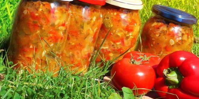 Рецепт Острого анкла бенс из кабачков на зиму