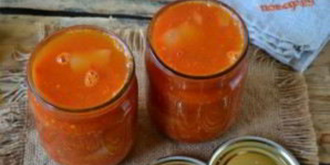 Рецепт перца в томатном соке на зиму