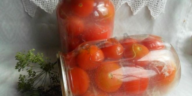 Рецепт Помидоров в снегу с чесноком на зиму