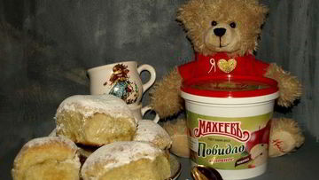 Рецепт Булочек с яблочным повидлом