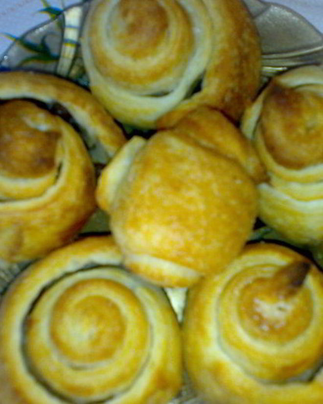 Рецепт слоеных штучек с яблочным повидлом