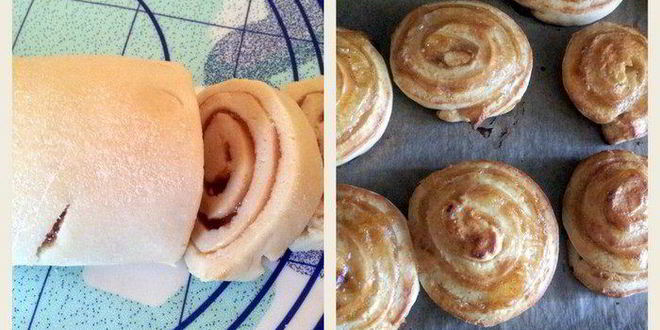 Рецепт вертушек из творожного теста с яблочным повидлом