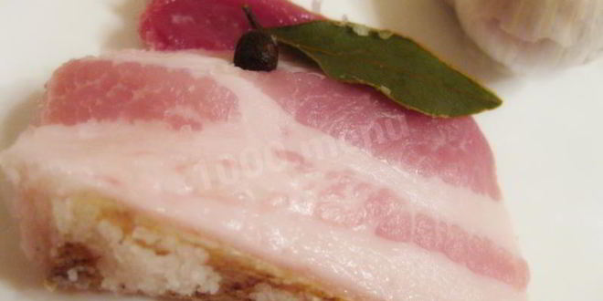 Рецепт Простой засолки свиного сала на зиму