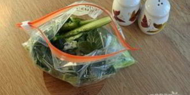 Рецепт быстрых огурцов малосольных в пакете