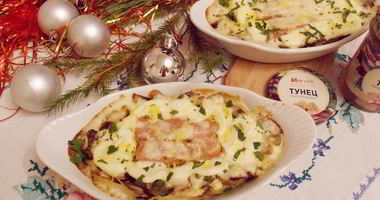 Рецепт Консервированного тунца в сметане